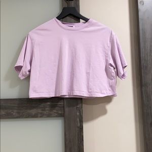 Lilac H&M loose crop top
